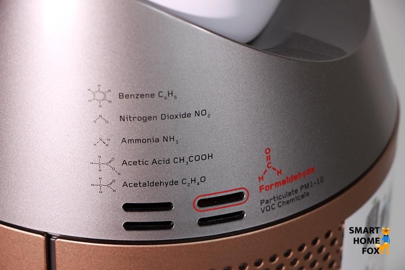 4 выхода для датчиков качества воздуха воздухоочистителя и башенного вентилятора Dyson Purifier Cool Formaldehyde TP09.